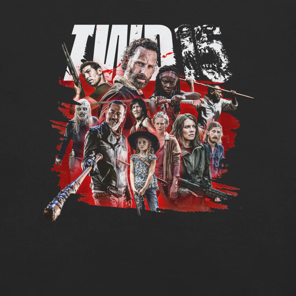 The Walking Dead 15th Anniversary Comfort Colors T-Shirt Character Mashup - Image 3