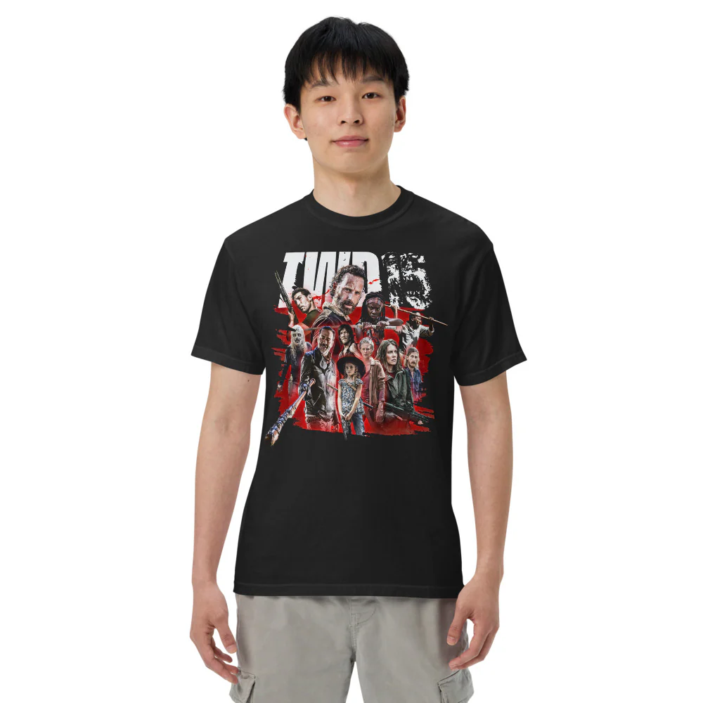 The Walking Dead 15th Anniversary Comfort Colors T-Shirt Character Mashup - Image 7