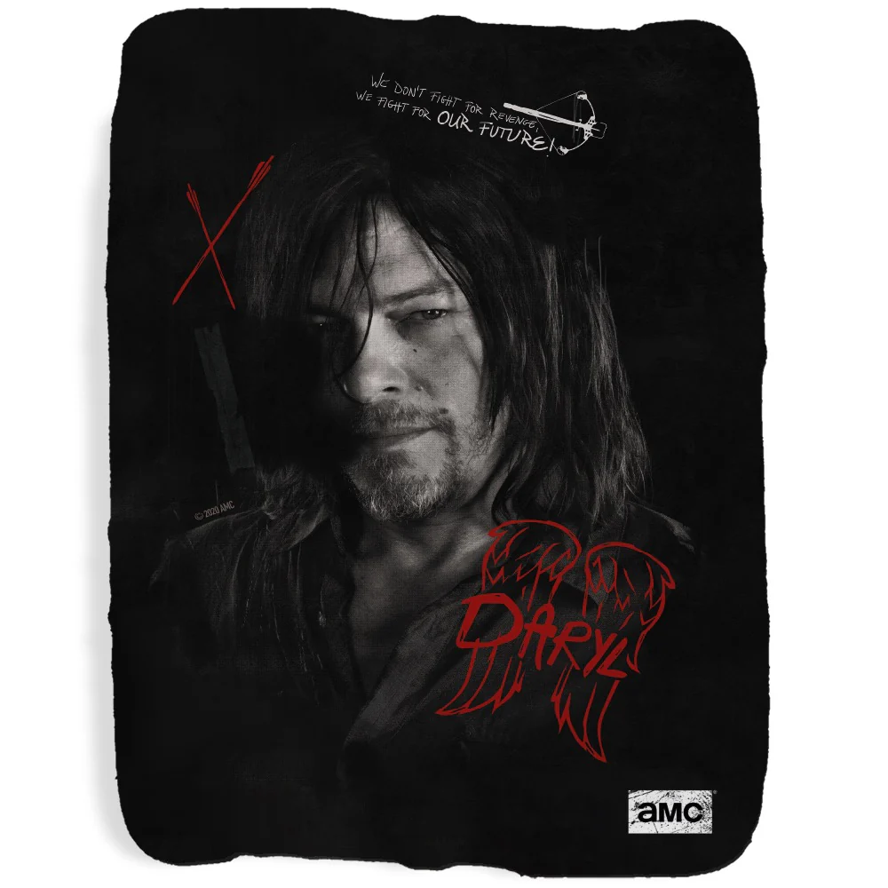 The Walking Dead Daryl Graffiti  Sherpa Blanket - Image 3