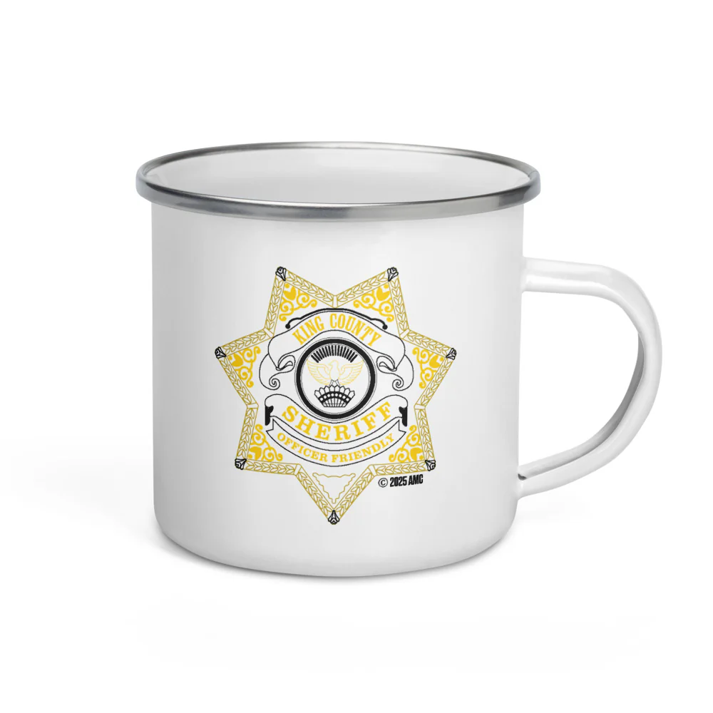 The Walking Dead Enamel Mug 15th Anniversary 'Officer Friendly' Badge - Image 2