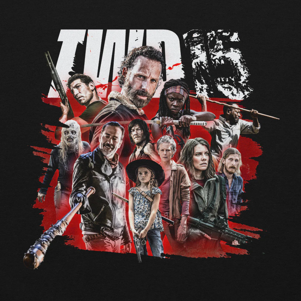 The Walking Dead Hoodie 15th Anniversary Character Mashup - Image 2