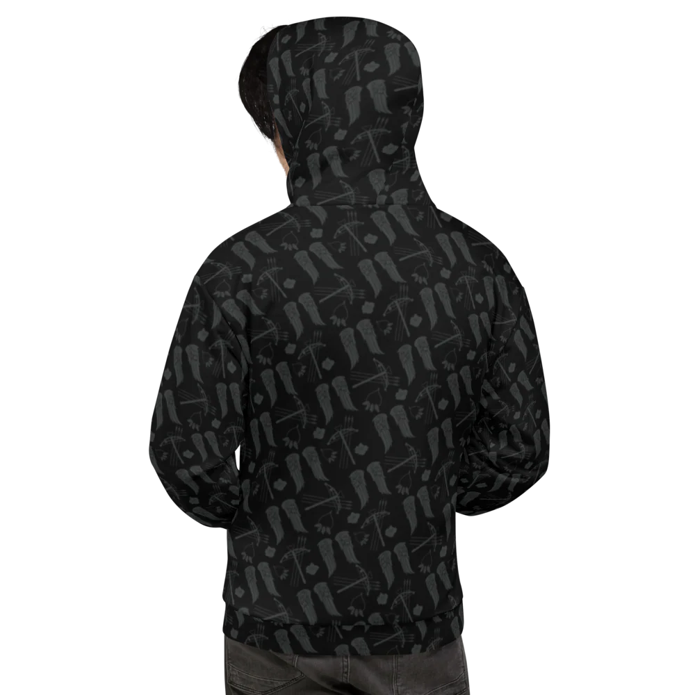 The Walking Dead Icons All-Over Print Adult Hooded Sweatshirt - Image 5