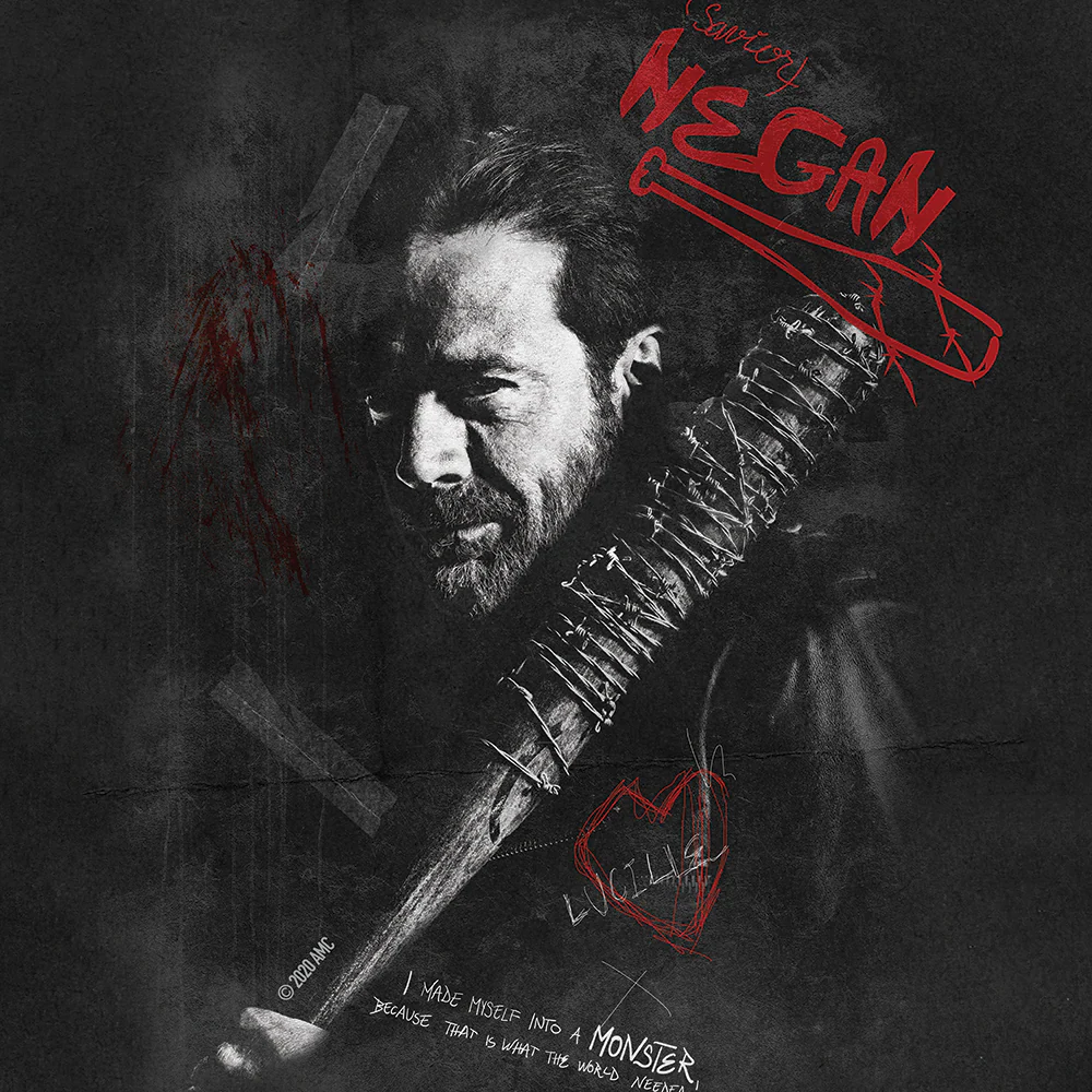 The Walking Dead Negan Graffiti Premium Satin Poster - Image 3