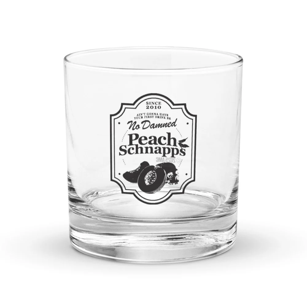 The Walking Dead Rocks Glass 15th Anniversary Peach Schnapps