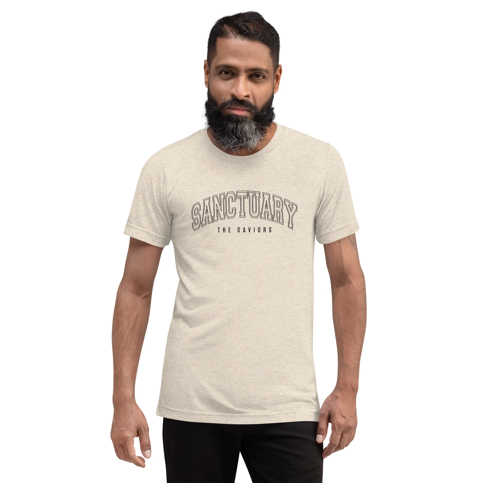 The Walking Dead Saviors Collegiate Adult Tri-Blend T-Shirt - Image 3