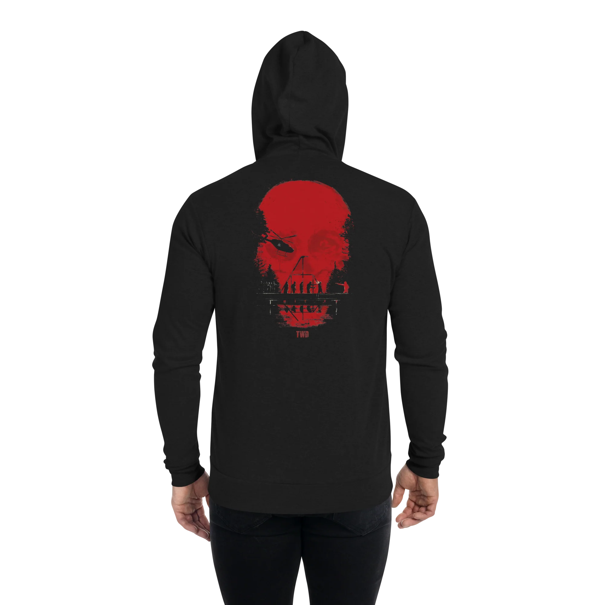 The Walking Dead Skull Zip Up Hoodie - Image 4